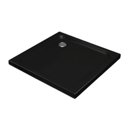ŠTVORCOVÝ SPRCHOVÝ KÚT SLIM 90x90 ČIERNY