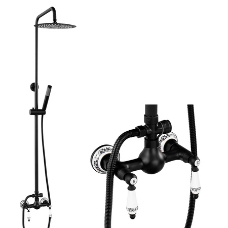 SPRCHOVÁ SÚPRAVA NÁSTENNÁ RETRO PALOMA S-1198B ČIERNA