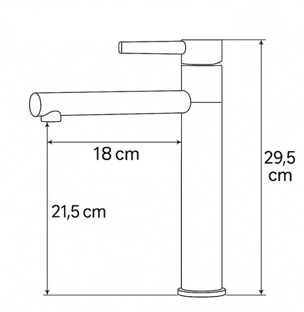 UMÝVADLOVÁ BATÉRIA GIO VYSOKÁ OTOČNÁ S-1084WG BIELA