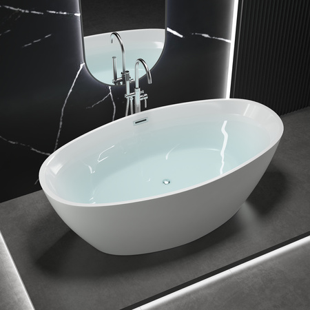 VOĽNE STOJACA VAŇA SKYLER 170×80×58 BIELA