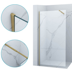 SPRCHOVÁ STENA WALK-IN 80x200 TRANSPARENTNÁ ZLATÁ