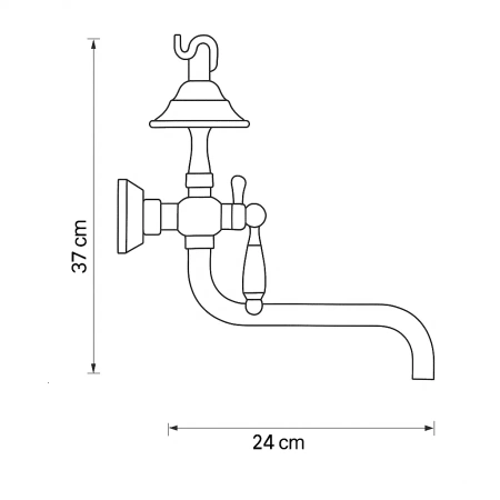NÁSTENNÁ VODOVODNÁ BATÉRIA PALOMA RETRO S-1184 CHRÓM