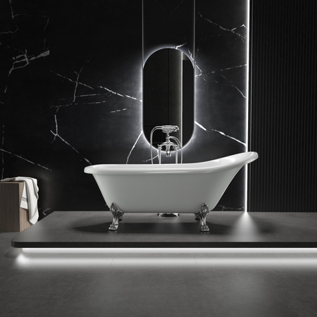 VOĽNE STOJACA VAŇA ISABEL AKRYLOVÁ 150×75×72 BIELA