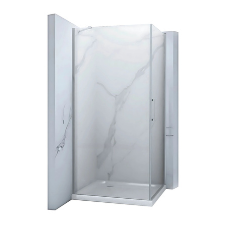 SPRCHOVÝ KÚT FRANKLIN CHRÓM S VANIČKOU ŠTVORCOVÝ TRANSPARENTNÝ - 80X80X190