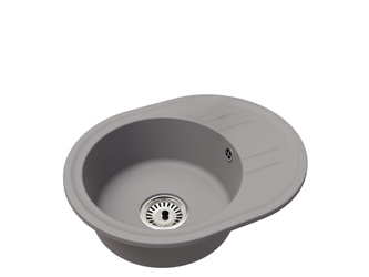 Drez Kuchynský Sivý 37,5x37,5 cm, Granitový Drez 1 Komora + Sifón