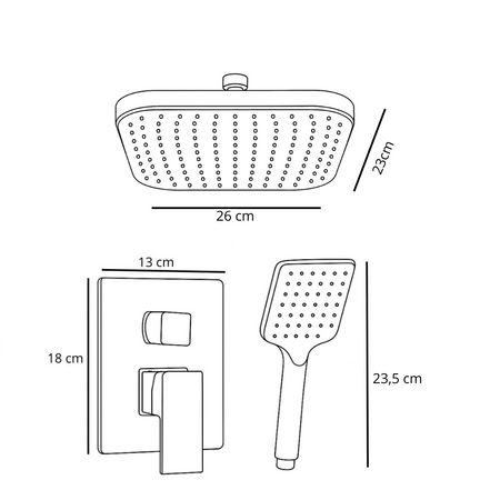 PODOMIETKOVÁ SPRCHOVÁ SÚPRAVA BASILIO S-1103 V4 CHRÓM