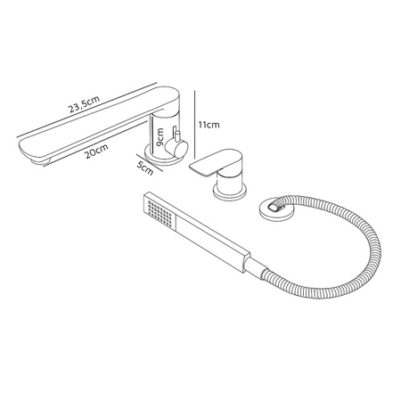 BATERIA VAŇOVÁ 3-OTVOROVÁ S-1217B ČIERNA
