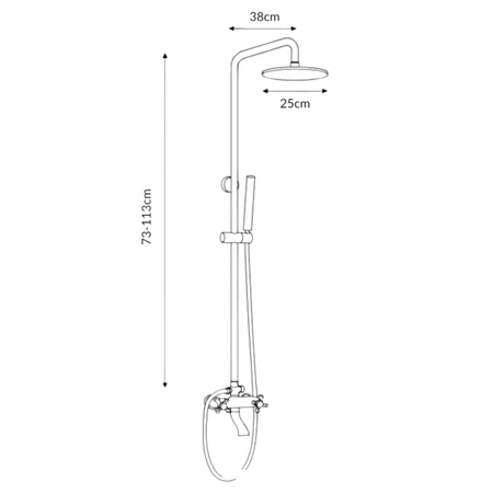 SPRCHOVÁ SÚPRAVA NÁSTENNÁ RETRO CAMILLA S-1197 CHRÓM
