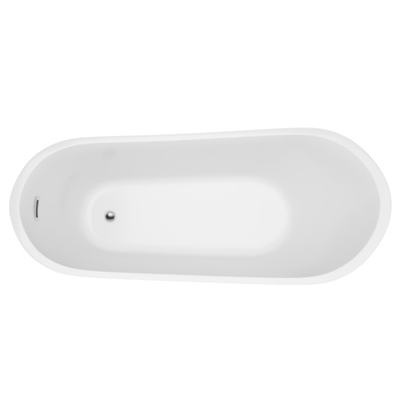 VOĽNE STOJACA AKRYLOVÁ VAŇA ALLISON 170×75×72 BIELA