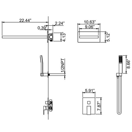 PODOMIETKOVÁ SPRCHOVÁ SÚPRAVA ENZO S-1101 CHRÓM