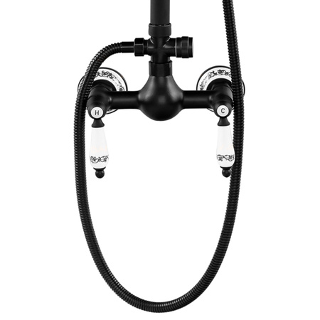 SPRCHOVÁ SÚPRAVA NÁSTENNÁ RETRO PALOMA S-1198B ČIERNA