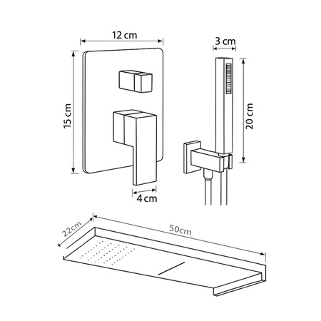 PODOMIETKOVÁ SPRCHOVÁ SÚPRAVA ENZO S-1101B ČIERNA