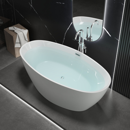 VOĽNE STOJACA VAŇA SKYLER 180×80×58 BIELA