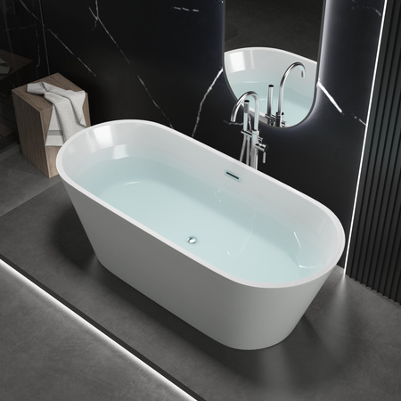 VOĽNE STOJACA VAŇA EMILY AKRYLÁTOVÁ 160×75×58 BIELA