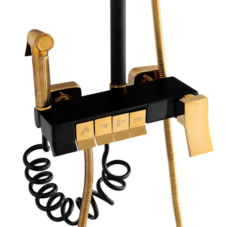 SPRCHOVÁ SÚPRAVA NA STENU CLARA S-1195BG ČIERNA/ZLATÁ