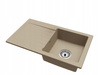 Drez Granitový Kuchynský 75x43,5 cm, 1 Komora + Sifón, Béžový