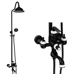 NÁSTENNÁ SPRCHOVÁ SÚPRAVA RETRO MATILDA S-1201B ČIERNA