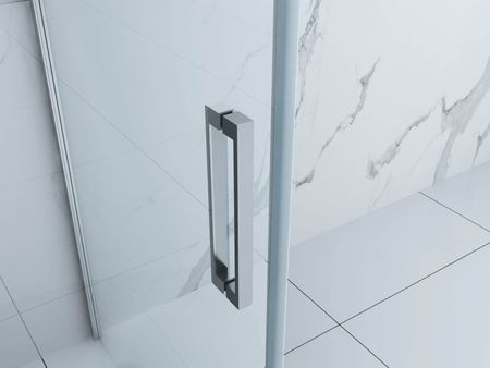 SPRCHOVÝ KÚT WILSON ŠTVORCOVÝ TRANSPARENTNÝ - 80X80X190 CHRÓM