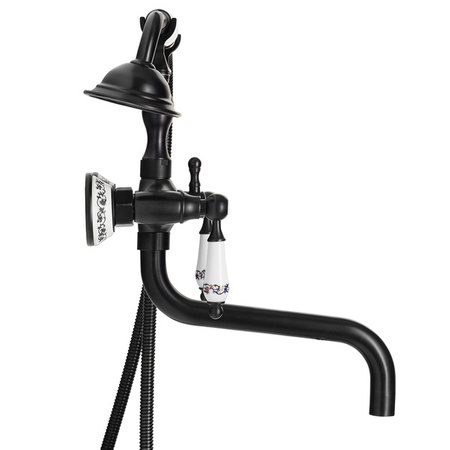 NÁSTENNÁ VODOVODNÁ BATÉRIA PALOMA RETRO S-1184B ČIERNA