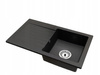 Drez Granitový Kuchynský 75x43,5 cm, 1 Komora + Sifón, Čierny