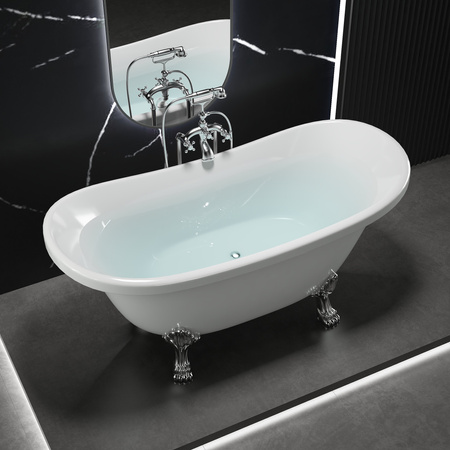 VOĽNE STOJACA VAŇA BELLA AKRYLOVÁ 170×75×70 BIELA