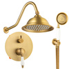 RETRO PODOMIETKOVÁ SPRCHOVÁ SÚPRAVA S-1175V STARÉ ZLATO