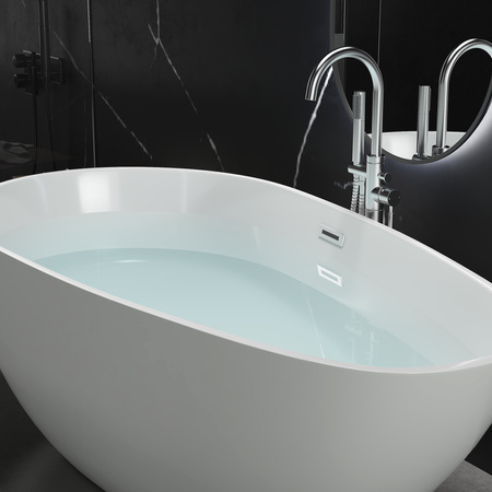 VOĽNE STOJACA AKRYLOVÁ VAŇA ELLIE 170×75×58 BIELA