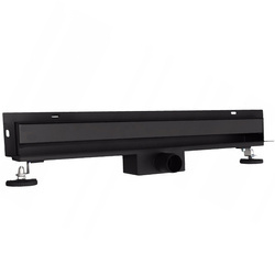 Bočný nástenný lineárny odtok - 700 mm Čierny