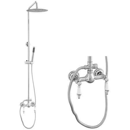 RETRO SPRCHOVÁ SÚPRAVA NÁSTENNÁ PALOMA S-1198 CHRÓM