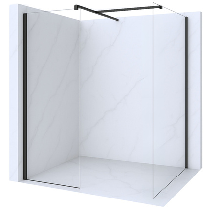 SPRCHOVÁ STENA PALMER WALK-IN DOUBLE 2-DIELNA 80x200 120x200 TRANSPARENTNÁ ČIERNA