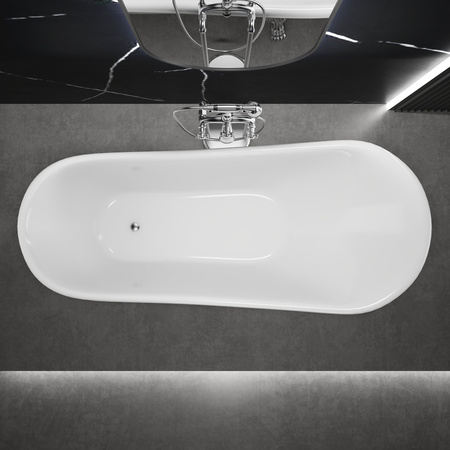 VOĽNE STOJACA VAŇA ISABEL AKRYLOVÁ 160×75×72 BIELA