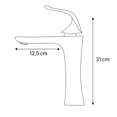 UMÝVADLOVÁ BATÉRIA ALBA VYSOKÁ ZLATÁ SEM-1141G
