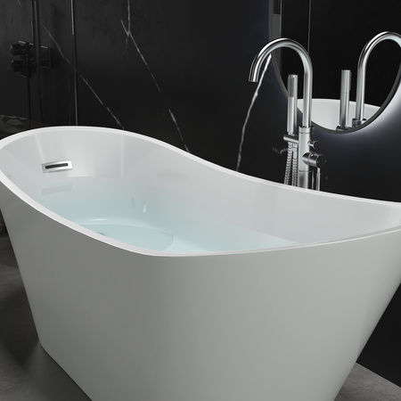 VOĽNE STOJACA AKRYLOVÁ VAŇA ALLISON 170×75×72 BIELA