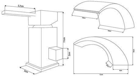VODOPÁDOVÁ VAŇOVÁ BATÉRIA 3-OTVOROVÁ S-1006RG RUŽOVÉ ZLATO
