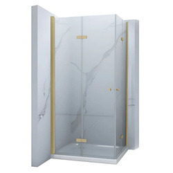 SPRCHOVÝ KÚT BAXLER ZLATÝ S VANIČKOU ŠTVORCOVÝ TRANSPARENTNÝ - 80X80X190