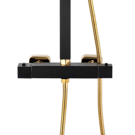 SPRCHOVÁ SÚPRAVA NÁSTENNÁ S TERMOSTATOM S-1164BG ČIERNA/ZLATÁ