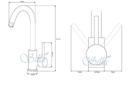 UMÝVADLOVÁ BATÉRIA ROSA VYSOKÁ OTOČNÁ S-1003 CHRÓM