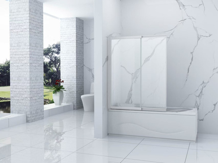 SPENCER DVOJKRÍDLOVÁ SPRCHOVÁ ZÁSTENA 85X150 POSUVNÁ BIELA