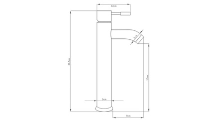 UMÝVADLOVÁ BATÉRIA SENTINI VYSOKÁ S-2003GD ZLATÁ