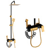 SPRCHOVÁ SÚPRAVA NA STENU CLARA S-1195BG ČIERNA/ZLATÁ