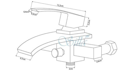 NÁSTENNÁ VODOVODNÁ BATÉRIA LUNA S-1012 CHRÓM