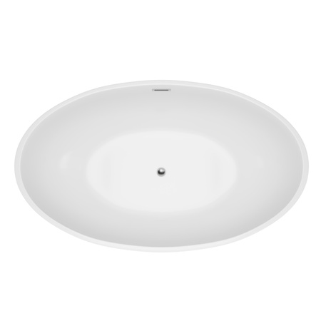 VOĽNE STOJACA AKRYLOVÁ VAŇA LUNA 175×100×58 BIELA