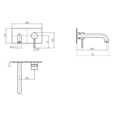 UMÝVADLOVÁ BATÉRIA ROSA PODOMIETKOVÁ S-1077 CHRÓM