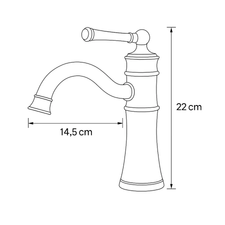UMÝVADLOVÁ BATÉRIA ADELITA STOJACA NÍZKA STARÉ ZLATO SEM-1089 RETRO