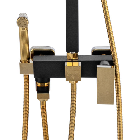 SPRCHOVÁ SÚPRAVA NÁSTENNÁ CUBO S-1067BG ČIERNA/ZLATÁ