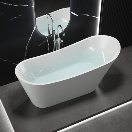 VOĽNE STOJACA AKRYLOVÁ VAŇA ALLISON 170×75×72 BIELA