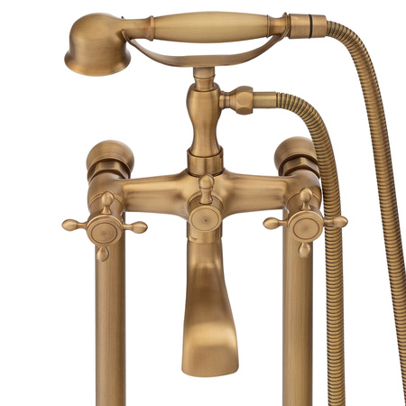 VOĽNE STOJACA RETRO VAŇOVÁ BATÉRIA CAMILLA S-1071V STARÉ ZLATO