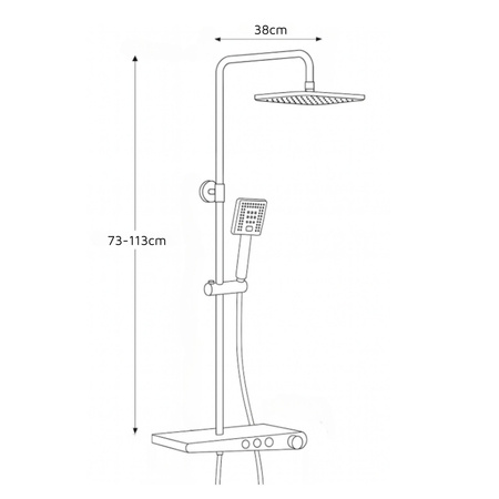 SPRCHOVÝ SET NÁSTENNÝ LIVIA S-1205CW CHRÓM/BIELY