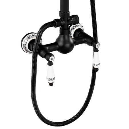 SPRCHOVÁ SÚPRAVA NÁSTENNÁ RETRO PALOMA S-1198B ČIERNA