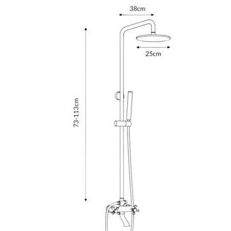 SPRCHOVÁ SÚPRAVA NÁSTENNÁ RETRO CAMILLA S-1197G ZLATÁ